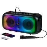 Enceinte Bluetooth® PARTY 200W avec effets lumineux + micro filaire Noire Party