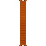 Apple Watch 42-44-45-49mm Strap Leather 155 to 210mm 42-44-45-49mm Brown/Orange