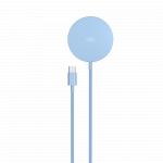Chargeur sans fil Magnétique MagSafe 15W Qi Bleu + Garantie à vie
