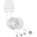Câble Ice-Tag USB A+C / USB C & Lightning 3A 1m Power Delivery Blanc - Certifié GRS
