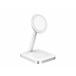 Station de charge sans fil 15W Qi Stand 2 zones Smartphone + Truewireless + Port de charge USB C + Chargeur Blanc