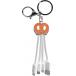 Câble Andy USB A / microUSB & USB C & Lightning 2A 15cm Format Porte-clés Bretzel Blanc