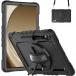 Coque Galaxy Tab S9 / Tab S10 + Rotatif 360° Noire