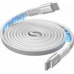 Magnetic Reinforced USB C / USB C Cable 3A 1.2m PD 60W White + Lifetime Warranty