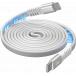 Câble Renforcé Magnétique USB C / USB C 3A 1.2m PD 60W Blanc + Garantie à vie