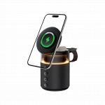 Enceinte Bluetooth&reg; 5W Lumineuse + Station de charge MagSafe sans fil 5 en 1 Noire + Garantie &agrave; vie