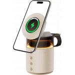 Bluetooth&reg; Speaker 5W Luminous + 5-in-1 MagSafe Wireless Charging Station Silver + Lifetime Warranty