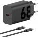 Kit Chargeur USB C 68W + C&acirc;ble USB C / USB C 1m Noir