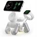 Station de charge sans fil Doggy 25W Qi2.2 Stand 3 zones Smartphone + Truewireless + Apple Watch + Lampe + C&acirc;ble de charge USB C/C Blanc et Argent
