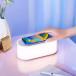 Station de charge sans fil 15W Qi + Lampe 3 modes + C&acirc;ble de charge USB C/C Blanc