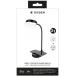 Station de charge sans fil 15W Qi + Lampe + C&acirc;ble de charge USB C/C Noir Glossy