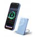 Powerbank sans fil MagSafe MagPro Slim 5000mAh 15W Qi2 1 port USB C 20W PD/QC Stand + C&acirc;ble attach&eacute; Bleu Clair