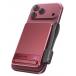 Powerbank sans fil MagSafe MagPro Slim 5000mAh 15W Qi2 1 port USB C 20W PD/QC Stand + C&acirc;ble attach&eacute; Rouge Cerise