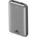 Powerbank Turbo 10000mAh 3 ports USB 2A+C 30W C&acirc;ble int&eacute;gr&eacute; Gris