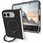 Coque MagSafe iPhone Duo Iceland Ultra D3O MS Kick + Anneau stand vid&eacute;o Noire - Certifi&eacute; GRS
