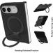 Coque MagSafe iPhone Duo Iceland Ultra D3O MS Kick + Anneau stand vid&eacute;o Noire - Certifi&eacute; GRS