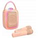 Enceinte Karaok&eacute; Bluetooth&reg; Singy Party 8W avec effets lumineux avec 2 micros sans fil Pink
