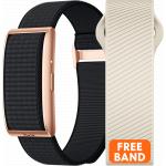 Bracelet d'activit&eacute; Rose Gold ICE SMART Band avec 2 bracelets Nylon Noir + Silicone Beige
