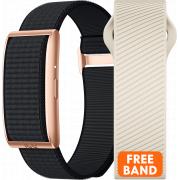 Bracelet d'activit&eacute; Rose Gold ICE SMART Band avec 2 bracelets Nylon Noir + Silicone Beige