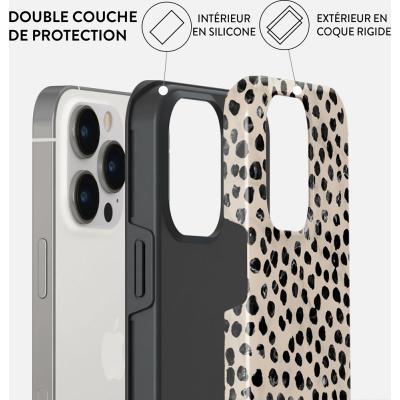 Coque iPhone 14 Pro Rigide Motifs Almond Latte