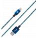 Câble Tissé USB A/Lightning 2m 2.4A Bleu Bigben