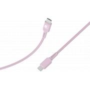 C&acirc;ble Tiss&eacute; USB C / USB C 3A 1.2m PD 60W Rose