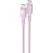 C&acirc;ble Tiss&eacute; USB C / USB C 3A 1.2m PD 60W Rose