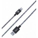 USB A to Lightning Woven Cable 2m 2.4A Black Bigben
