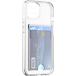 Coque iPhone 14 Hybride Porte-carte int&eacute;gr&eacute; Transparente