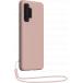 Coque Samsung Galaxy A32 5G Silicone Strap + Dragonne assortie Rose Nude