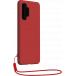 Coque Samsung Galaxy A32 5G Silicone Strap + Dragonne assortie Rouge