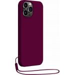 Coque iPhone 14 Pro Max Silicone Strap + Dragonne assortie Violette