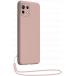 Xiaomi Mi 11 5G Silicone Case + matching Hand strap Nude pink Bigben
