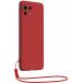 Coque Xiaomi Mi 11 5G Silicone Strap + Dragonne assortie Rouge