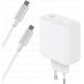 Kit Chargeur USB C 65W + Câble USB C / USB C 2m Blanc
