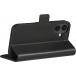 Folio iPhone 16 Cuir Fonction Stand Noir