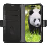 Folio iPhone 16 Cuir Fonction Stand Noir