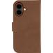 Folio Coque Magnétique MagSafe iPhone 16 Lynge Cuir Fonction Stand Marron Foncé