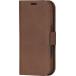 Folio Coque Magnétique MagSafe iPhone 16 Pro Lynge Cuir Fonction Stand Marron Foncé