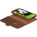 Folio Coque Magnétique MagSafe iPhone 16 Pro Lynge Cuir Fonction Stand Marron Foncé