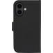 Folio Coque Magnétique MagSafe iPhone 16 Lynge Cuir Fonction Stand Noir