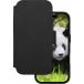 Folio Coque Magn&eacute;tique MagSafe iPhone 17 Lynge Cuir Fonction Stand Noir