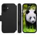 Folio Coque Magn&eacute;tique MagSafe iPhone 17 Lynge Cuir Fonction Stand Noir