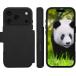 Folio Coque Magn&eacute;tique MagSafe iPhone 18 Pro / 17 Pro Lynge Cuir Fonction Stand Noir