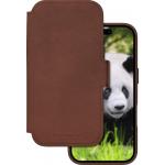 iPhone 17 Magnetic Case MagSafe Folio Lynge Leather Video Stand function Dark Brown