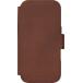 Folio Coque Magn&eacute;tique MagSafe iPhone 17 Lynge Cuir Fonction Stand Marron Fonc&eacute;