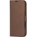 Folio Coque Magn&eacute;tique MagSafe iPhone 16 Pro Max Lynge Cuir Fonction Stand Marron Fonc&eacute;