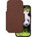 Folio Coque Magn&eacute;tique MagSafe iPhone 18 Pro Max / 17 Pro Max Lynge Cuir Fonction Stand Marron Fonc&eacute;