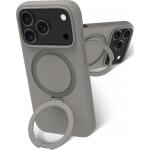 Coque MagSafe iPhone 18 Pro / 17 Pro Roskilde Kickstand ICON + Anneau stand vid&eacute;o River Stone - Certifi&eacute; GRS
