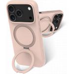 Coque MagSafe iPhone 18 Pro / 17 Pro Roskilde Kickstand ICON + Anneau stand vid&eacute;o Pink Sand - Certifi&eacute; GRS